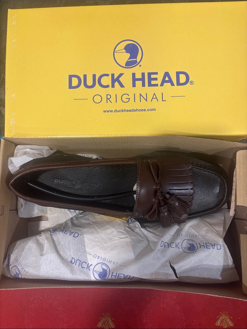 Duck Head Men’s Brown Leather Kiltie Tassel Loafers